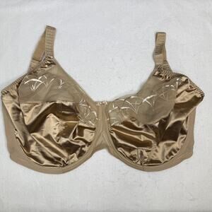 Elomi Cate Bra Womens 40O Beige Underwire Full Coverage Embroidered Lace Support